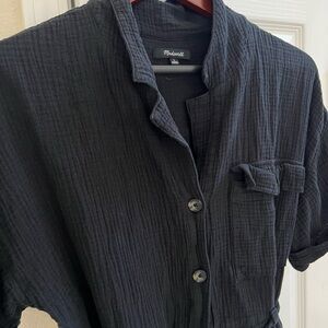 Madewell Tissue Gauze Self Tie Romper